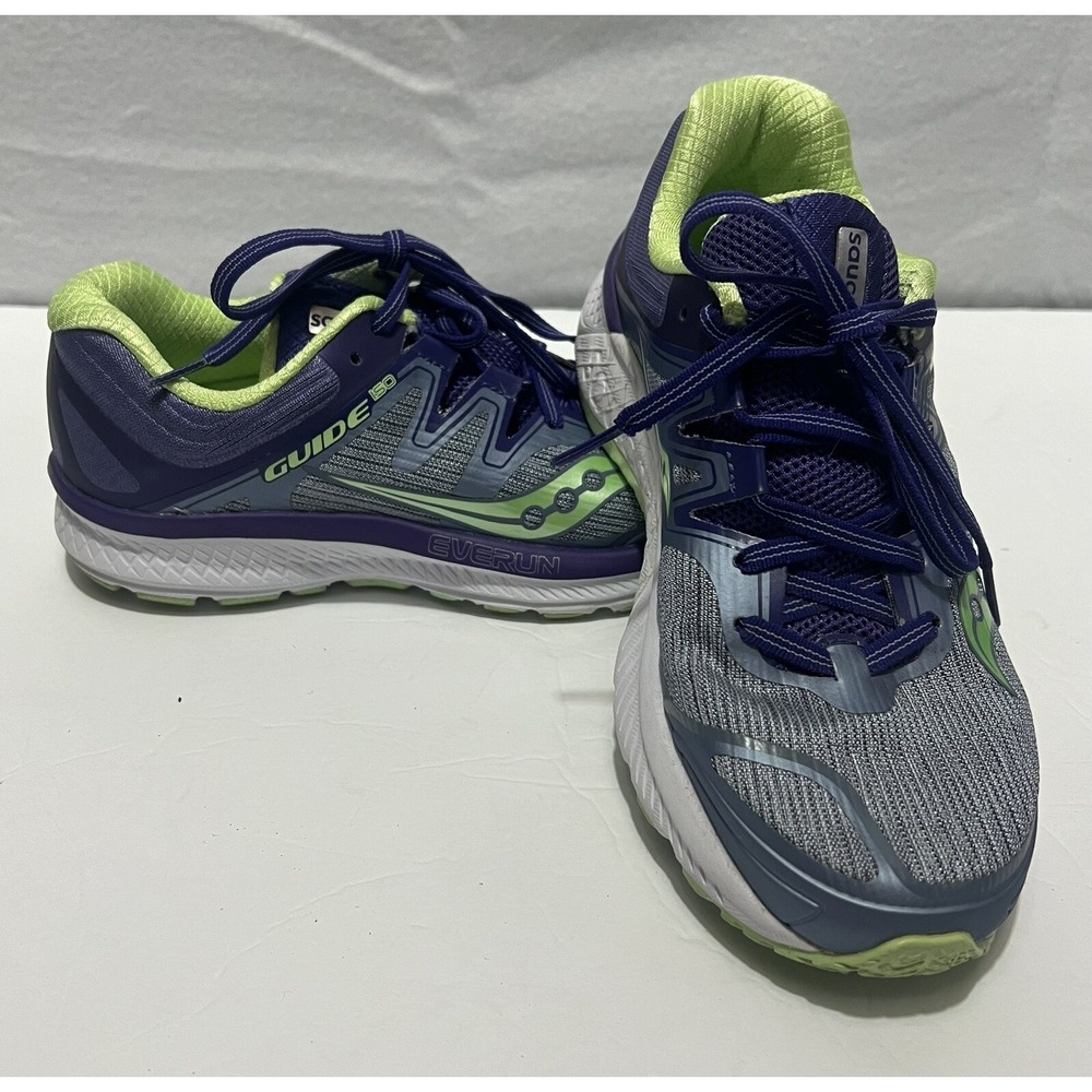 Saucony Everun Womens Guide 150 Running Shoes Sz 6.5 Gray/blue Great shape!